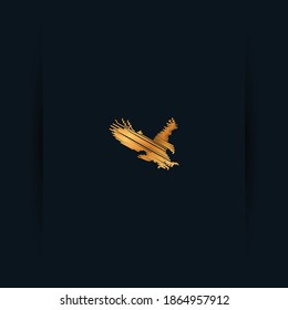 Adler-Logo-Symbol-Design mit einfachem Stil 