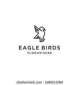 eagle logo icon design vector