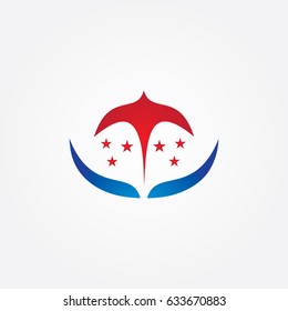 eagle logo, icon flying 