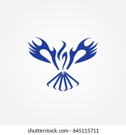 eagle logo, icon flying