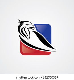 eagle logo, icon flying