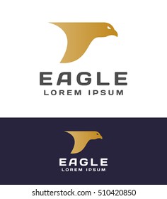Eagle logo. Eagle Icon. Eagle Head. Falcon logo. Falcon vector. Elements for brand Identity. Delivery service logo. Business card. Vector logo template.