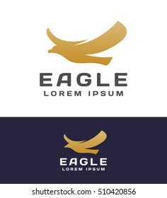 Eagle logo. Eagle Icon. Eagle Head. Falcon logo. Falcon vector. Elements for brand Identity. Delivery service logo. Business card. Vector logo template. Eagle flying vector.