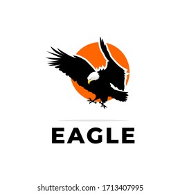 eagle logo icon simple design illustration