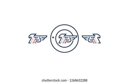 Eagle logo icon vector