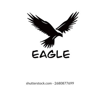 Ilustración vectorial de icono de logotipo de águila