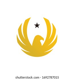eagle logo icon vector isolated