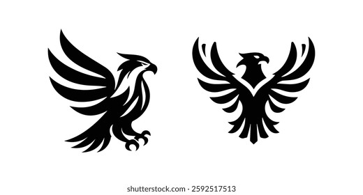 Eagle logo icon vector silhouette design
