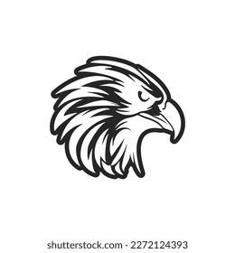Logo de Eagle ilustrado con gráficos vectoriales en blanco y negro