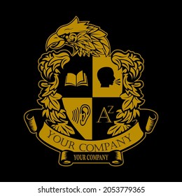 Eagle logo, illustration for clothing design, community logo, company logo, or book cover, a bird logo