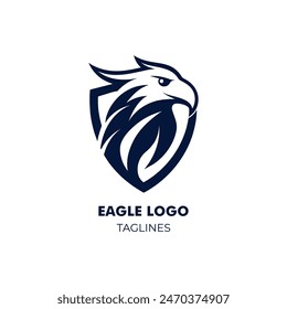 Un logotipo de águila aislado en blanco