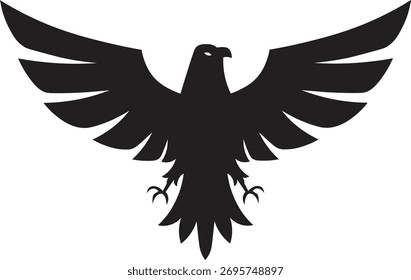 Logotipo del águila aislado en blanco