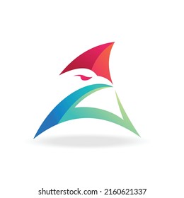 Eagle logo with letter A concept