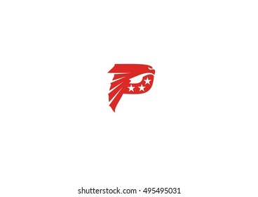 eagle logo letter P