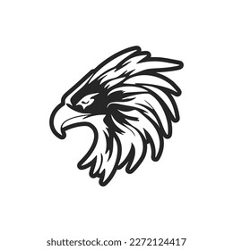 An eagle logo made of black and white vector graphics.