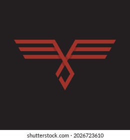 Un logotipo de águila hecho en un estilo sencillo, elegante y minimalista que será perfecto para un logotipo de empresa o para su logotipo de industria creativa
