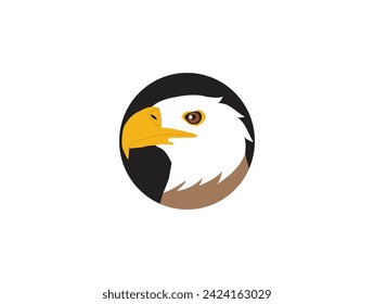 Eagle logo make with vector