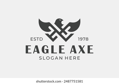 eagle logo mark premium vector