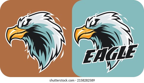 Eagle logo mascot design illustration icon