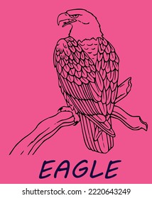 Eagle logo mascot design illustration.