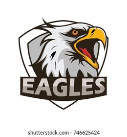 Eagle logo mascot design illustration