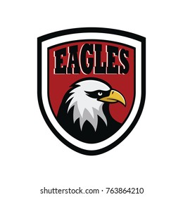 Eagle logo mascot design sport premium quality sign emblem