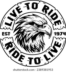 Adlerlogo, Adler-Maskottlogo, Adler-Kopf, Adler-Gesicht, Bike-Logo, Maskottchen, Wildtier, Waldtier