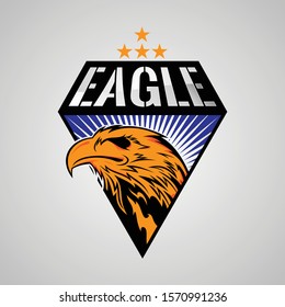 eagle logo mascot military style