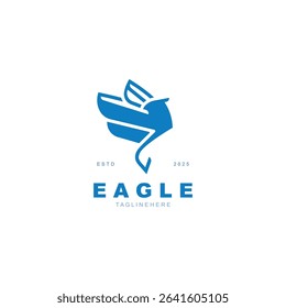 Eagle Logo minimalist style design template. Falcon Logotype Emblem identity