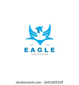 Eagle Logo minimalist style design template. Falcon Logotype Emblem identity