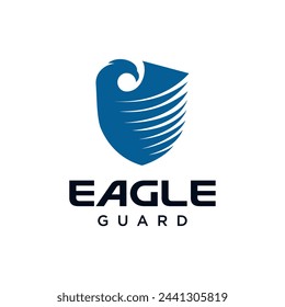 Eagle logo with modern and abstract design concept for security brand identity