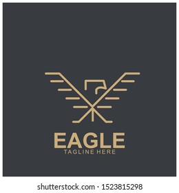 Eagle logo with modern concept. Eagle icon design. Vector Illustration