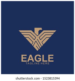 Eagle logo with modern concept. Eagle icon design. Vector Illustration