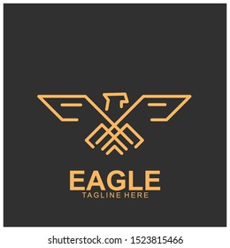 Eagle logo with modern concept. Eagle icon design. Vector Illustration