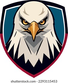 Eagle logo multicolor vector illustration isolated on white background
