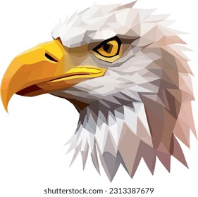 Eagle logo multicolor vector illustration isolated on white background