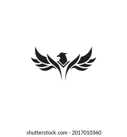 
Adlerlogo mit natürlichem Konzept