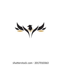 
eagle logo with natural concept