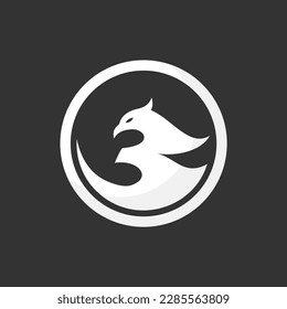 Adler-Logo mit dem Konzept Nummer drei