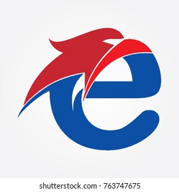 eagle logo on letters