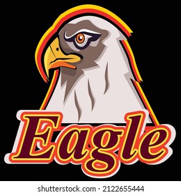 eagle logo for online game team e sport and sports team or company with eagle vector theme