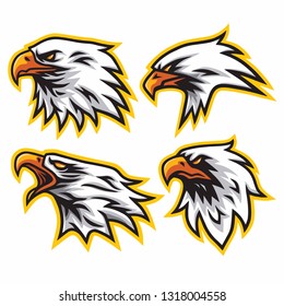 Eagle Logo Set Collection Vector Design Mascot