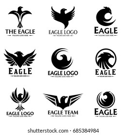 Eagle logo set logo. Eagle logo collection. Vector illustration