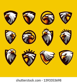 eagle logo set design,vector,illustration ready to use