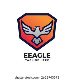Eagle Logo with Shield and Gradient