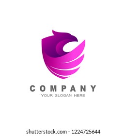 eagle logo , shield and eagle, eagle logo with simple design vector