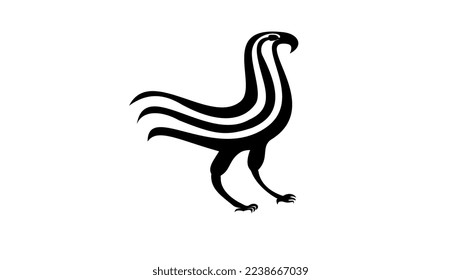 Eagle logo silhouette high quality vector