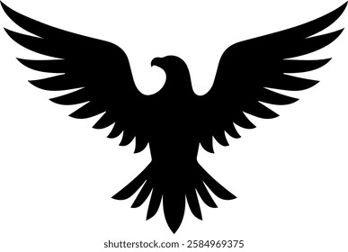 Eagle Logo Silhouette Vector Art Illustration