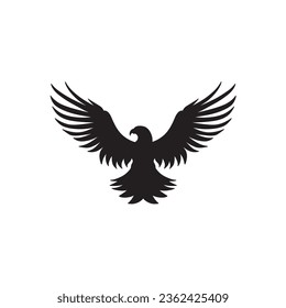 Eagle logo silhouette vector eps