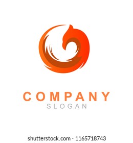 Eagle logo with a simple circle and appearance, the logo is ready for use